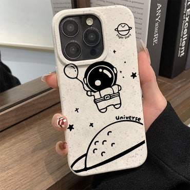 Coque iPhone Astronaute 🌍🚀 – Silicone Écologique & Protection Antichoc