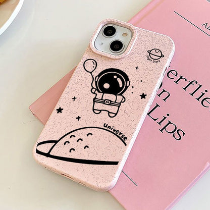 Coque iPhone Astronaute 🌍🚀 – Silicone Écologique & Protection Antichoc