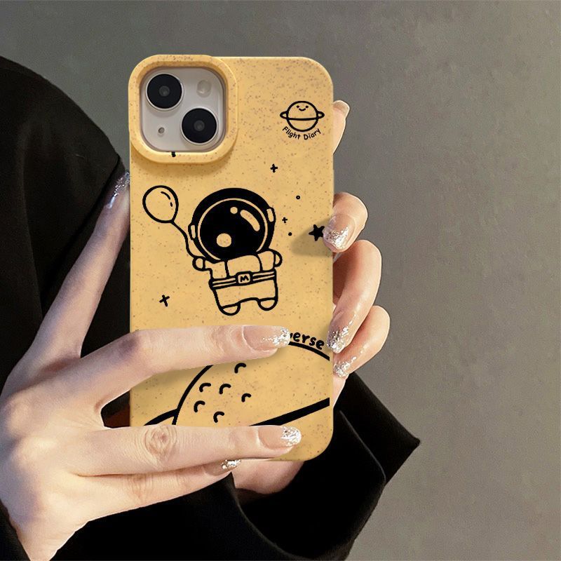 Coque iPhone Astronaute 🌍🚀 – Silicone Écologique & Protection Antichoc