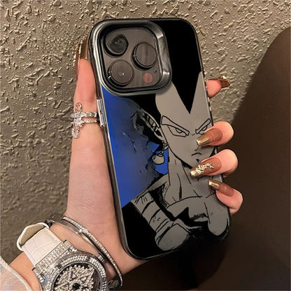🔥 Coque iPhone Dragon Ball – Goku & Vegeta en design laser ultra stylé