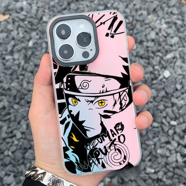 🔥 Coque iPhone Naruto & Sasuke – Design laser premium & protection intégrale