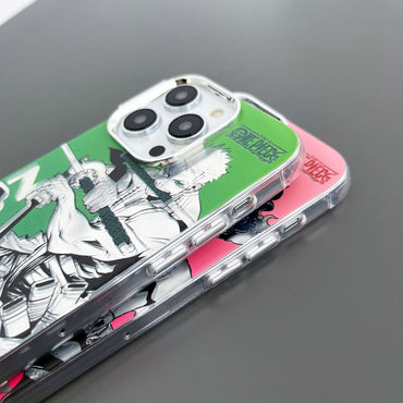 🏴‍☠️ Coque iPhone One Piece – Luffy & Zoro effet métal premium & protection intégrale