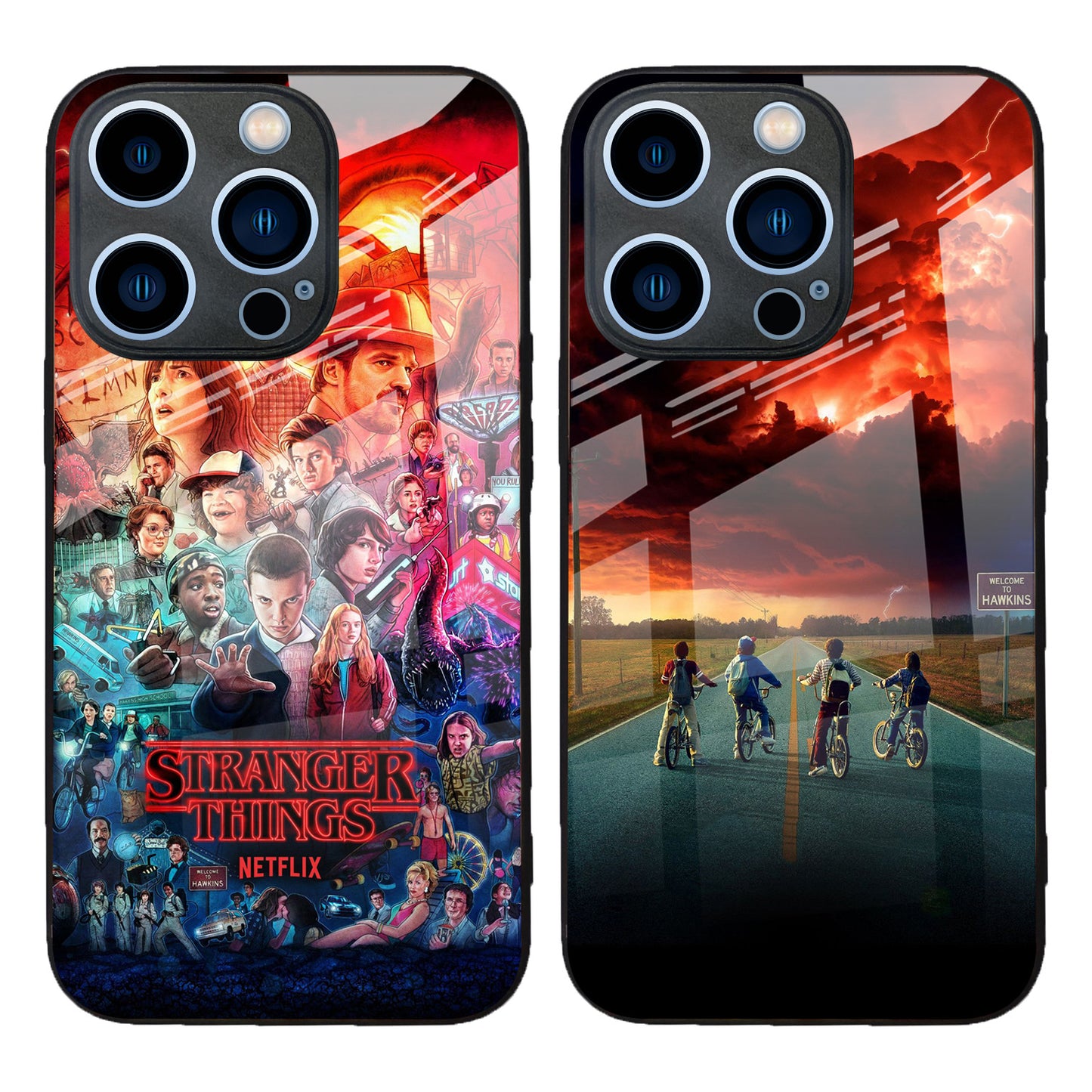 Coque iPhone Stranger Things en Verre Premium – Protection Élégante & Design Unique