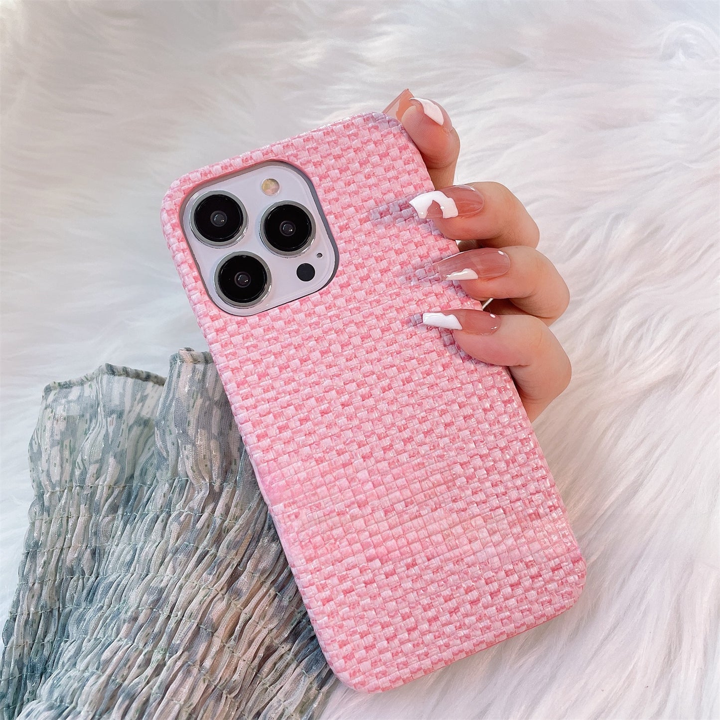 Coque iPhone à motif tissé