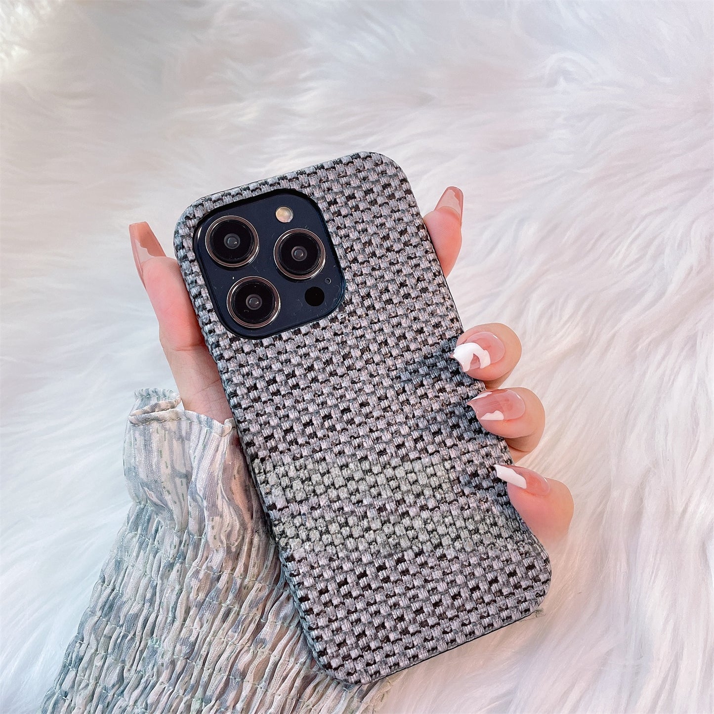 Coque iPhone à motif tissé
