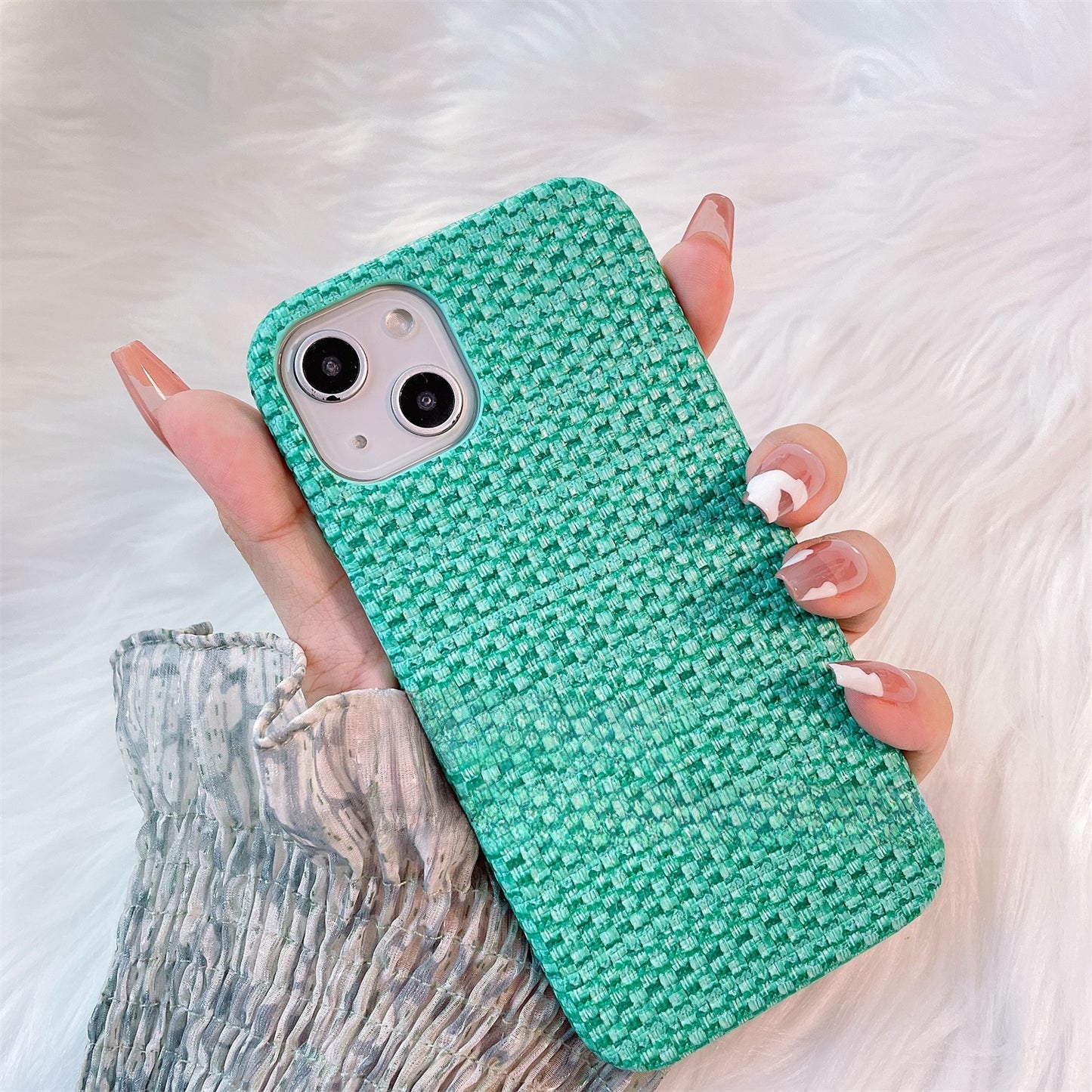 Coque iPhone à motif tissé